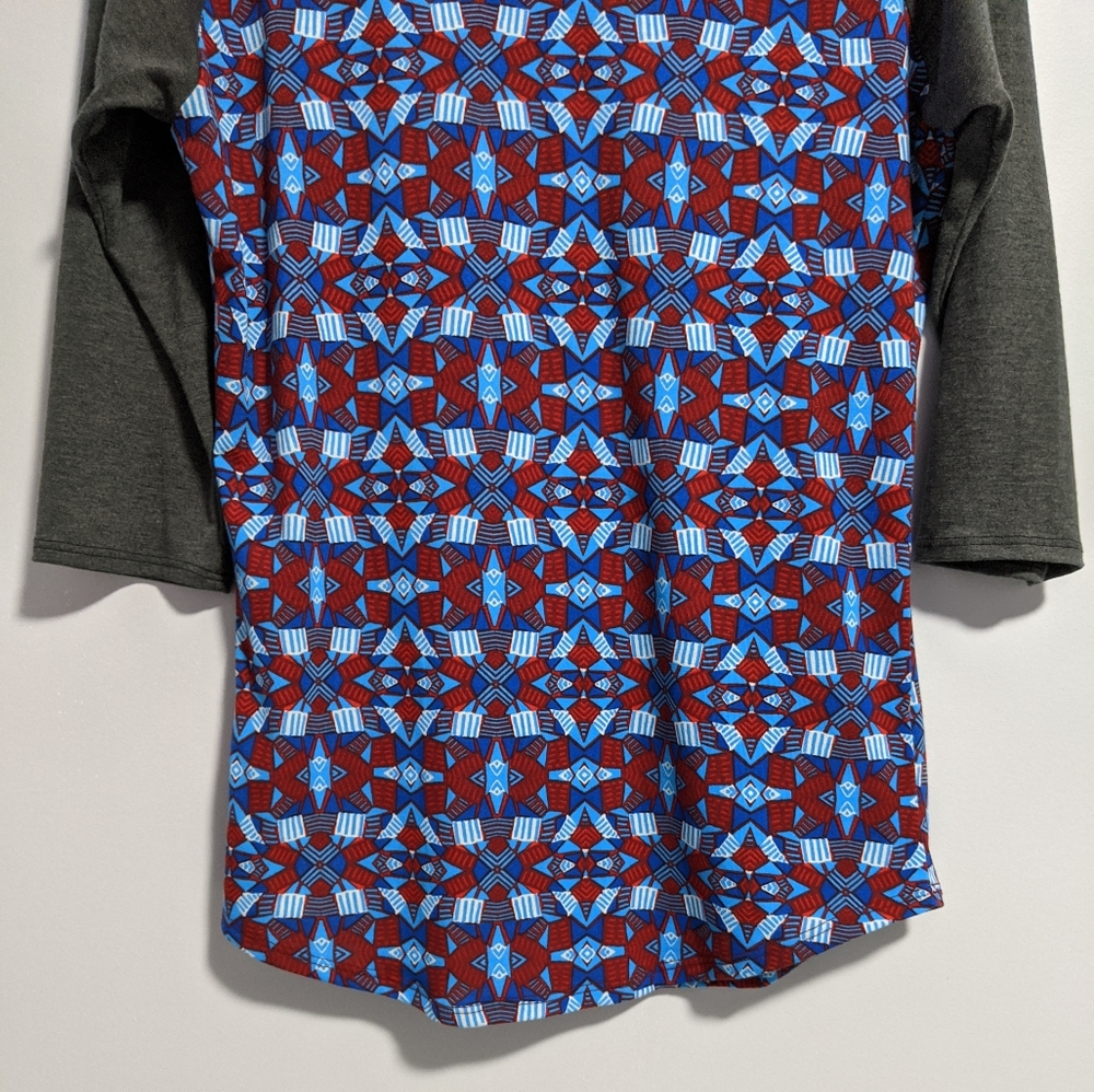 Lularoe Randy Raglan Patterned Tee - image 4